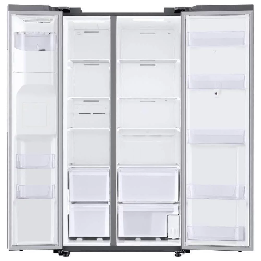Samsung RS27T5561SR 26.7 Cu. Ft. Stainless Side-by-Side Refrigerator with 21.5 inch Touch-Screen Family Hub