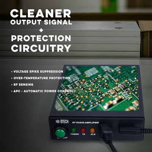 BTECH AMP-U25 Amplifier | 20-40W Power Boost for UHF (400-480MHz) | Compatible with Handheld Radios | Amplifies Analog and Digital Modes | Ideal for Mobile, Field, & Home Use