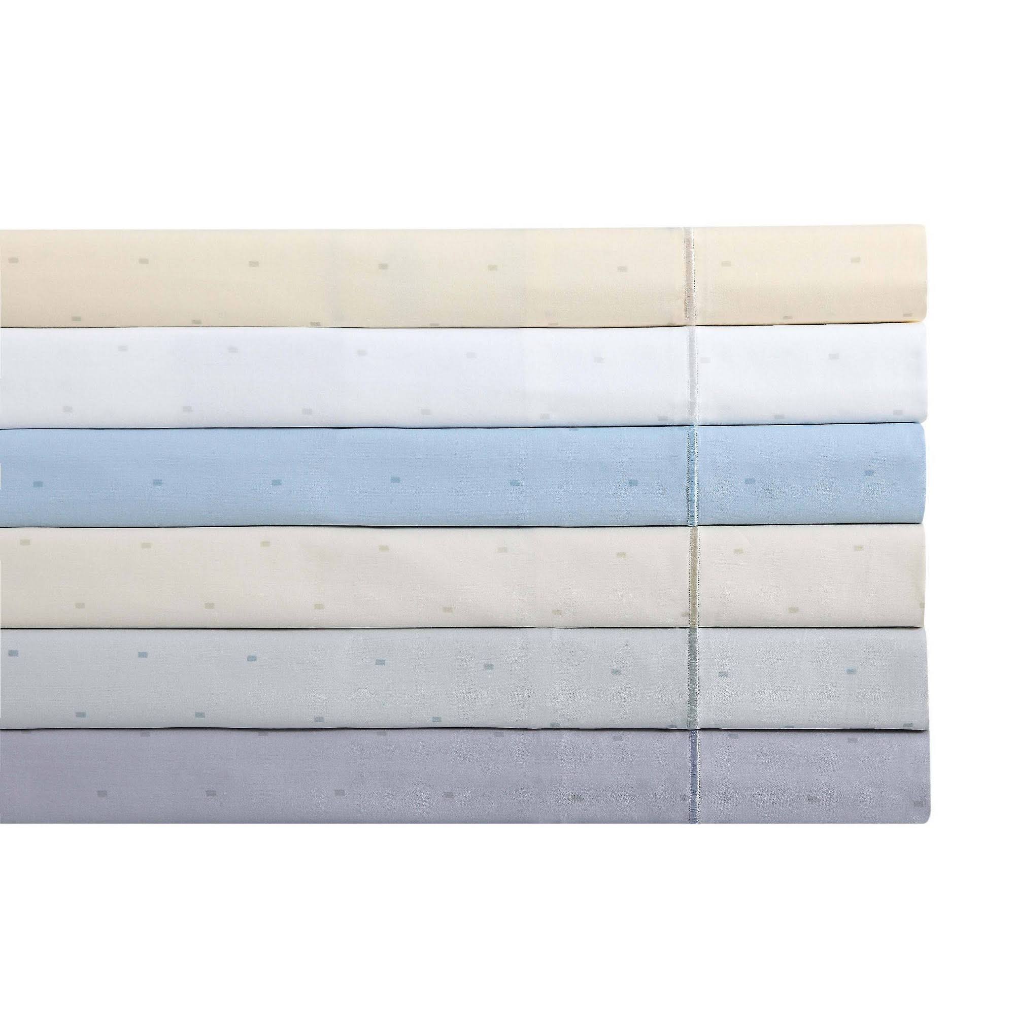 Charisma 310 Thread Count Classic Dot Sheet Set California King Bright White