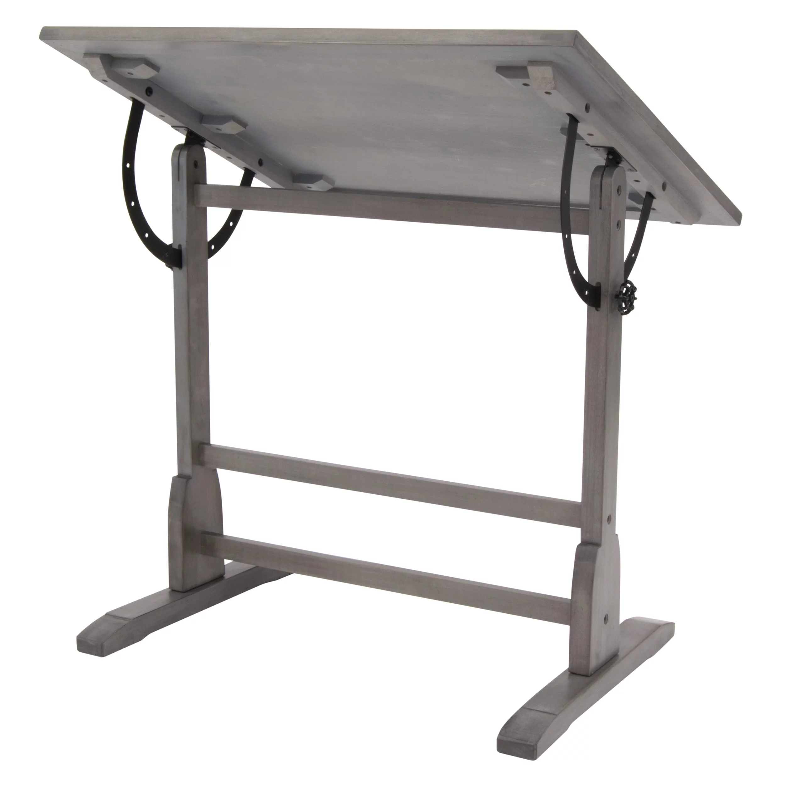 Vintage Solid Wood Drawing/Drafting Table with 36" x 24" Angle Adjustable Top