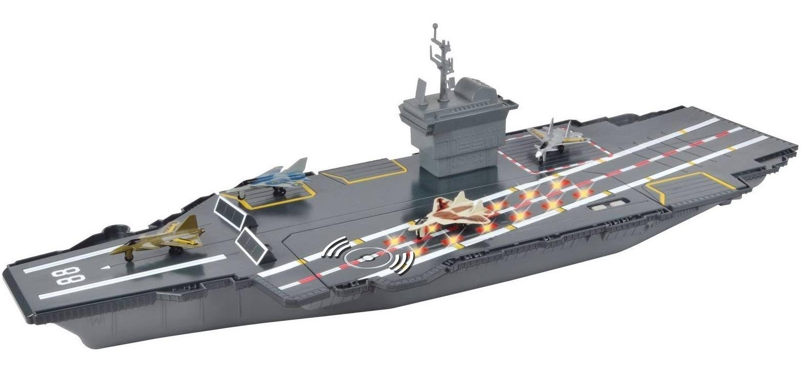 31 inch Motormax Battle Zone Electronic Fleet Command Aircraft Carrier Lights Sounds