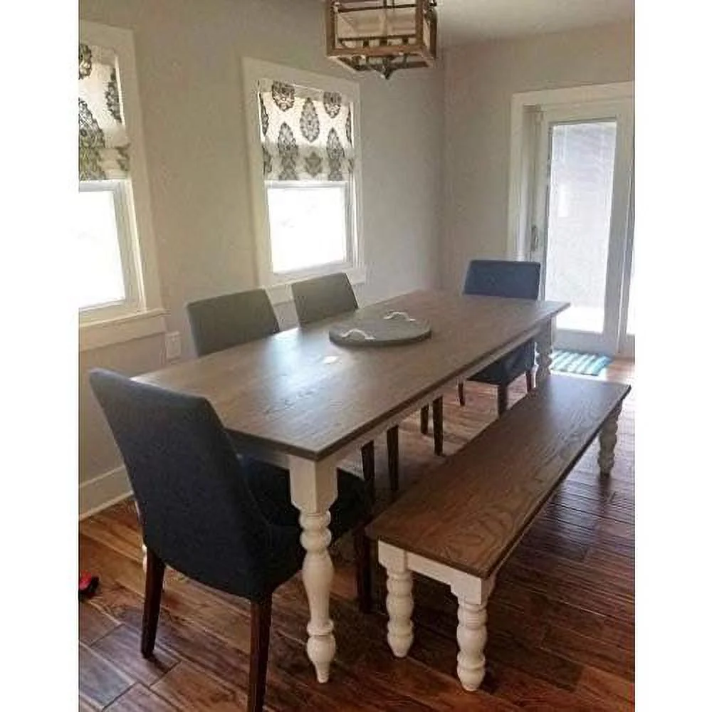 Chunky Farmhouse Table Legs - Unfinished - DIY Furniture - Turned Legs - Set Of 4 - Dimensions: 3.5" X 29"