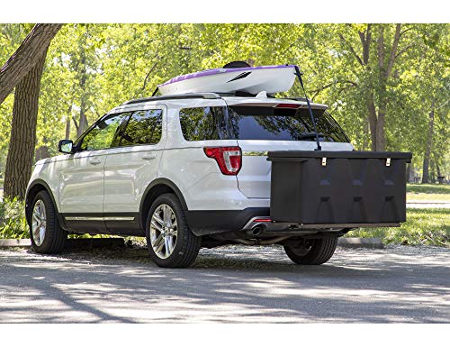 Buyers Products 1707020 Large Poly Hitch Mounted Cargo Carrier Multi-Purpose Utility Storage Bin Box, 23x51x26 Inches, Job Site Box, Camping, Storage and Organizer, Black