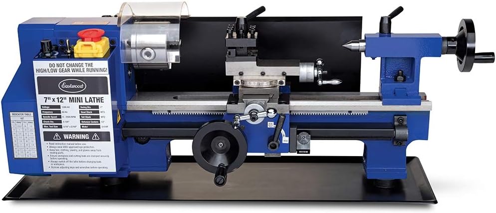 Eastwood Benchtop Mini Metal Variable Speed Lathe 7" x 12" Drilling Machine