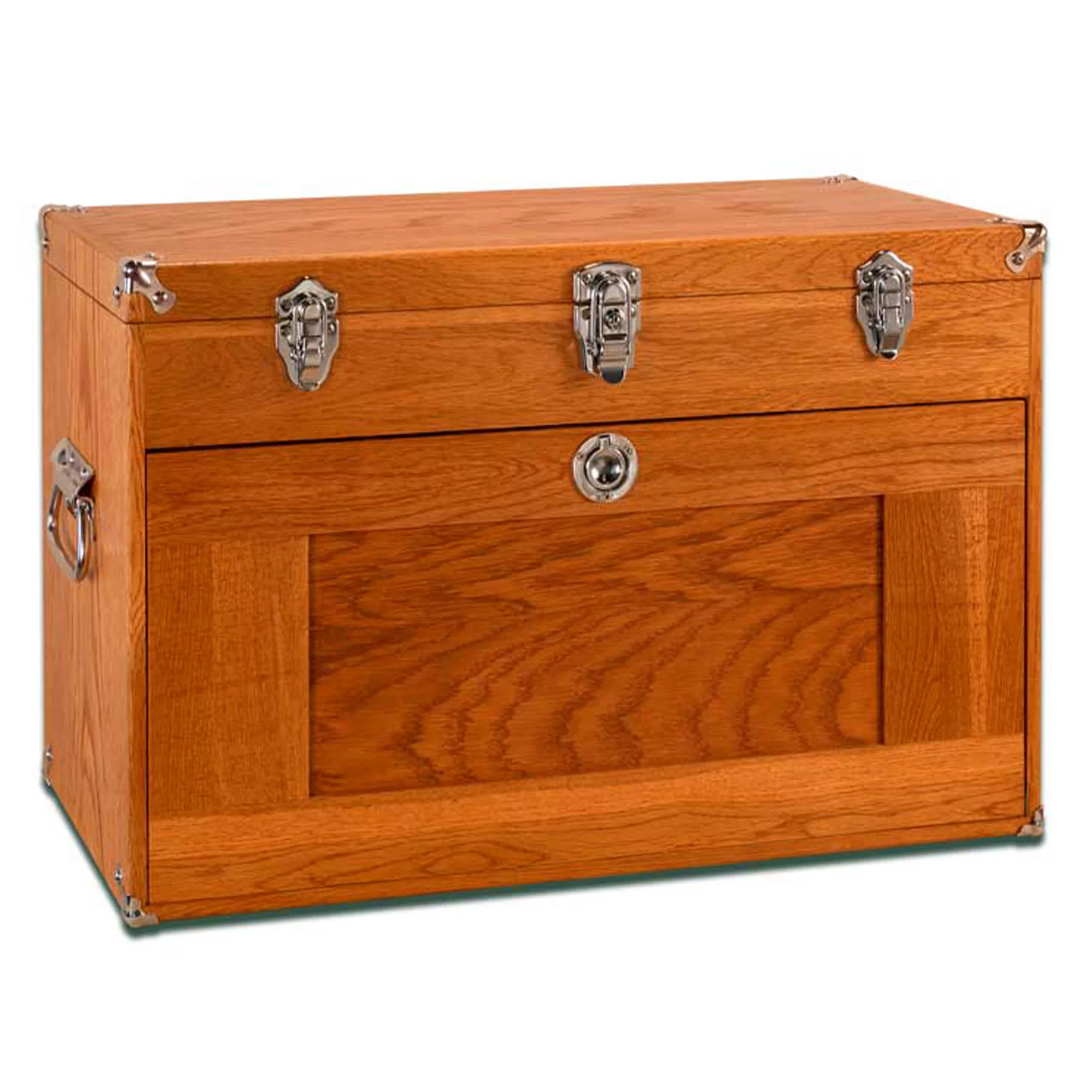 Gerstner International Hardwood 11-Drawer Top Chest with Front Lid, Red Oak