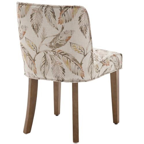 Upholstered Dining Chairs Set of 2, Farmhouse Kitchen Chairs with High Cane Backs, Black Rattan Dining Room Chairs Comfy Side Wood Chair for Living Room/Restaurant, White