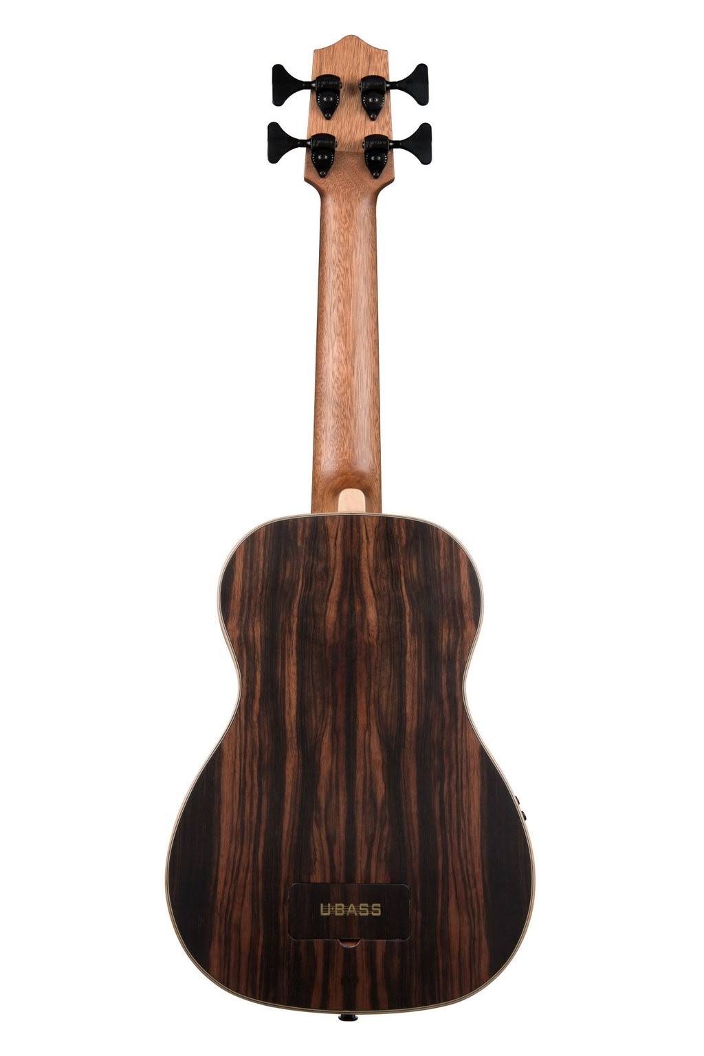 Kala Ubass-Eby-Fl Striped Ebony Fretless U-Bass Acoustic-Electric
