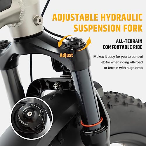 VELOWAVE Electric Bike 26" Fat Tire Ebike Electric Bike for Adults with 750w (Peak 1000W) Brushless Motor 48V 15AH Removable LG Cell with Lock& Bell