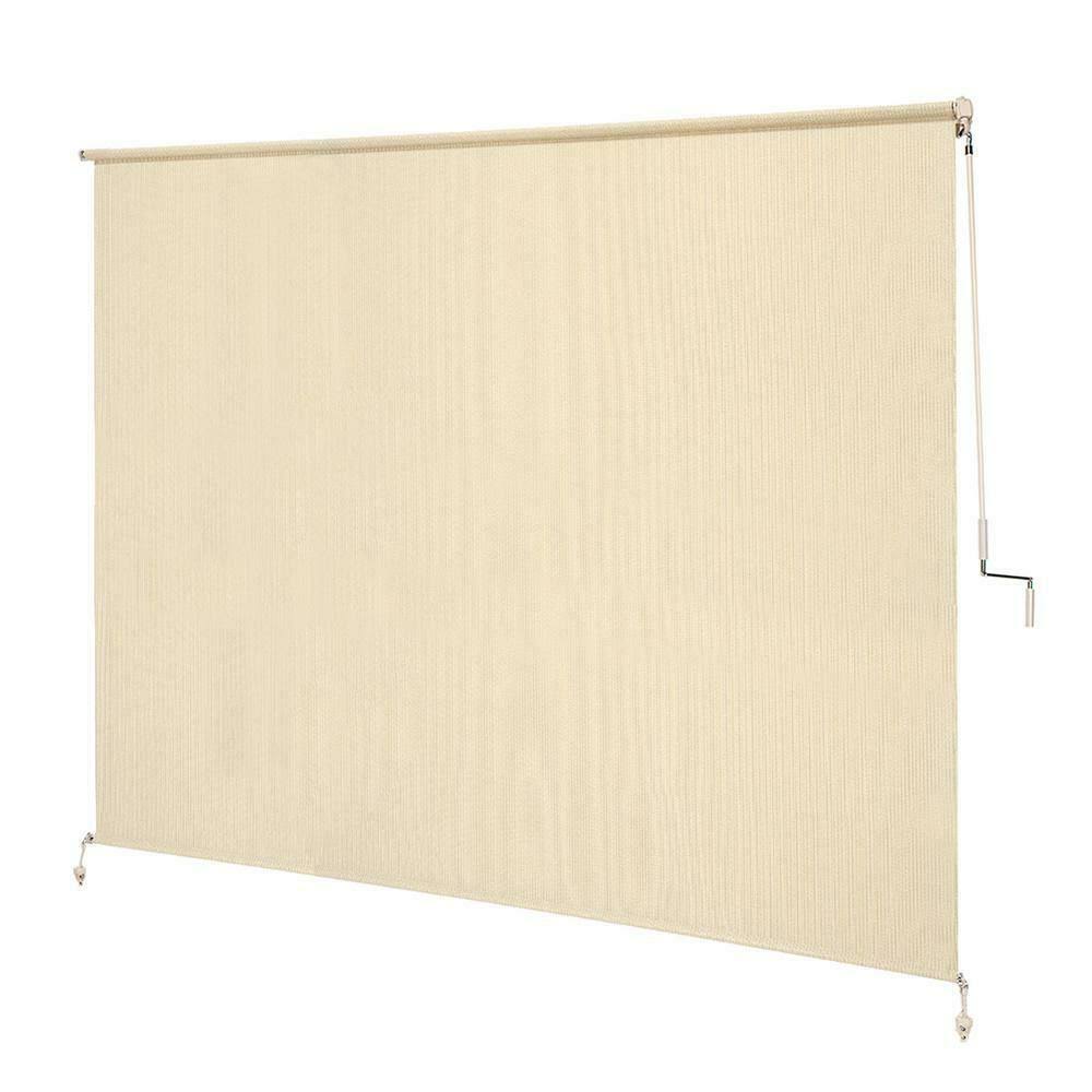 Coolaroo Exterior Cordless Roller Shade 8ft x 6ft Sesame