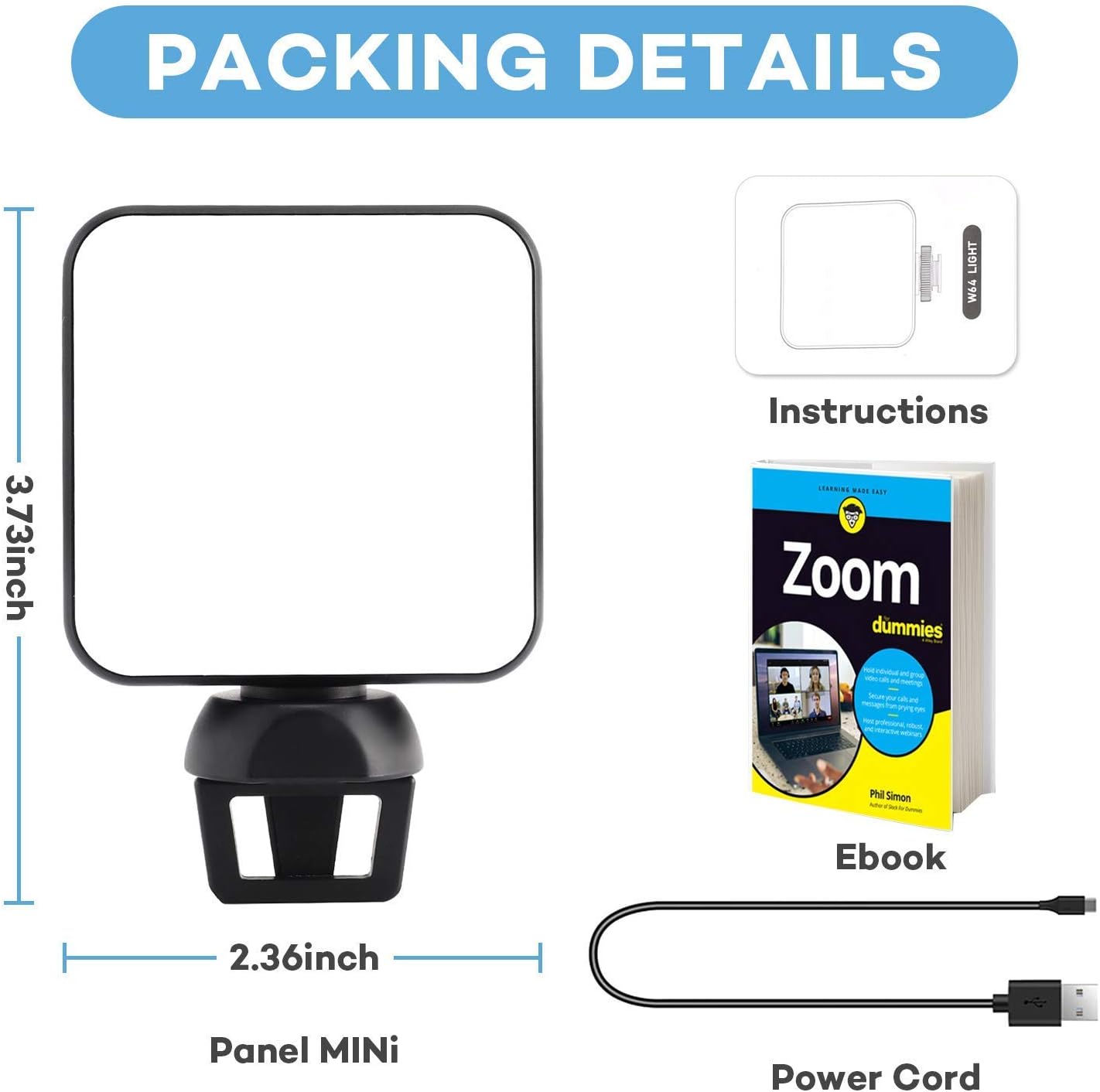 Video Conference Lighting Kit,Laptop Light for Video Conferencing,Zoom Light/Lighting for Zoom Meetings,Remote Working, Self Broadcasting and Live Streaming, Computer with Clip