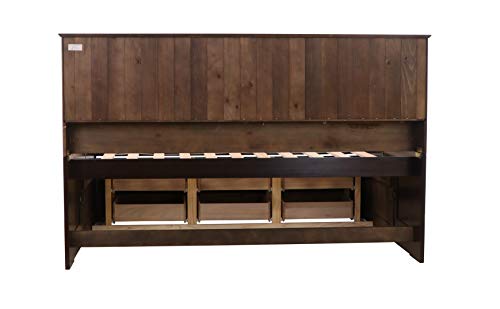 Discovery World Furniture Bookcase Daybed with 6 Drawers, Full, Espresso