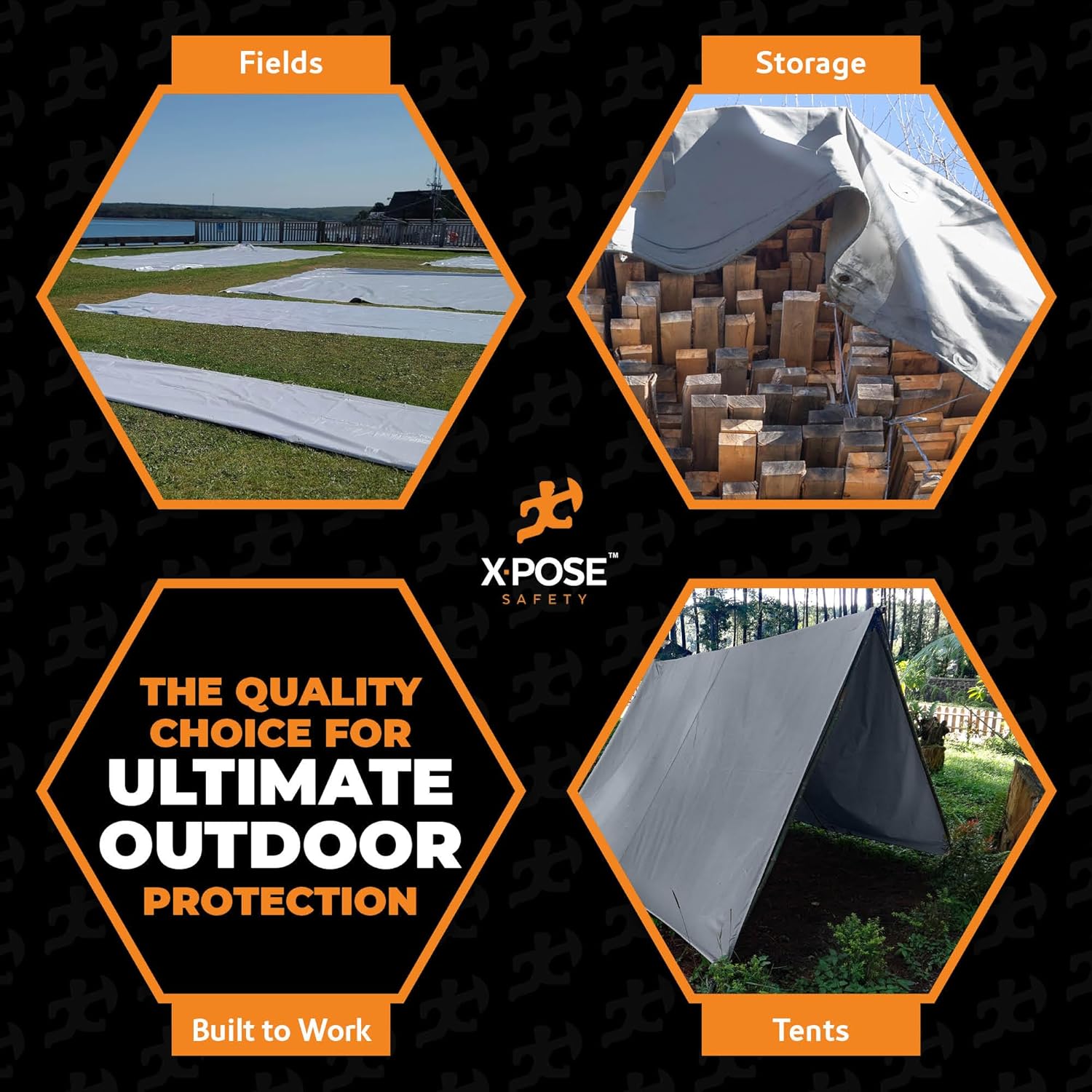 Heavy Duty Silver Poly Tarp 30' X 50' - Multipurpose Protective Cover - Durable, Waterproof, Weather Proof, Rip and Tear Resistant - Extra Thick 12 Mil Polyethylene - by Xpose Safety