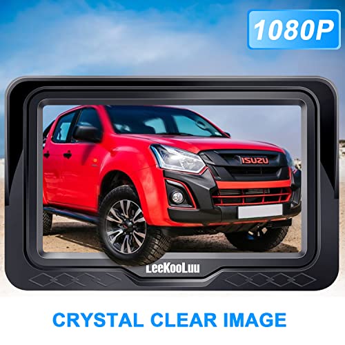 Backup Camera Easy Setup Plug-Play: HD 1080P No-Delay Waterproof - Clear Night Vision Rear View Camera with Monitor for Car Truck SUV - LK3