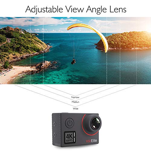 AKASO V50 Elite 4K60fps Touch Screen WiFi Action Camera Voice Control EIS 131 feet Waterproof Camera 8X Zoom Remote Control