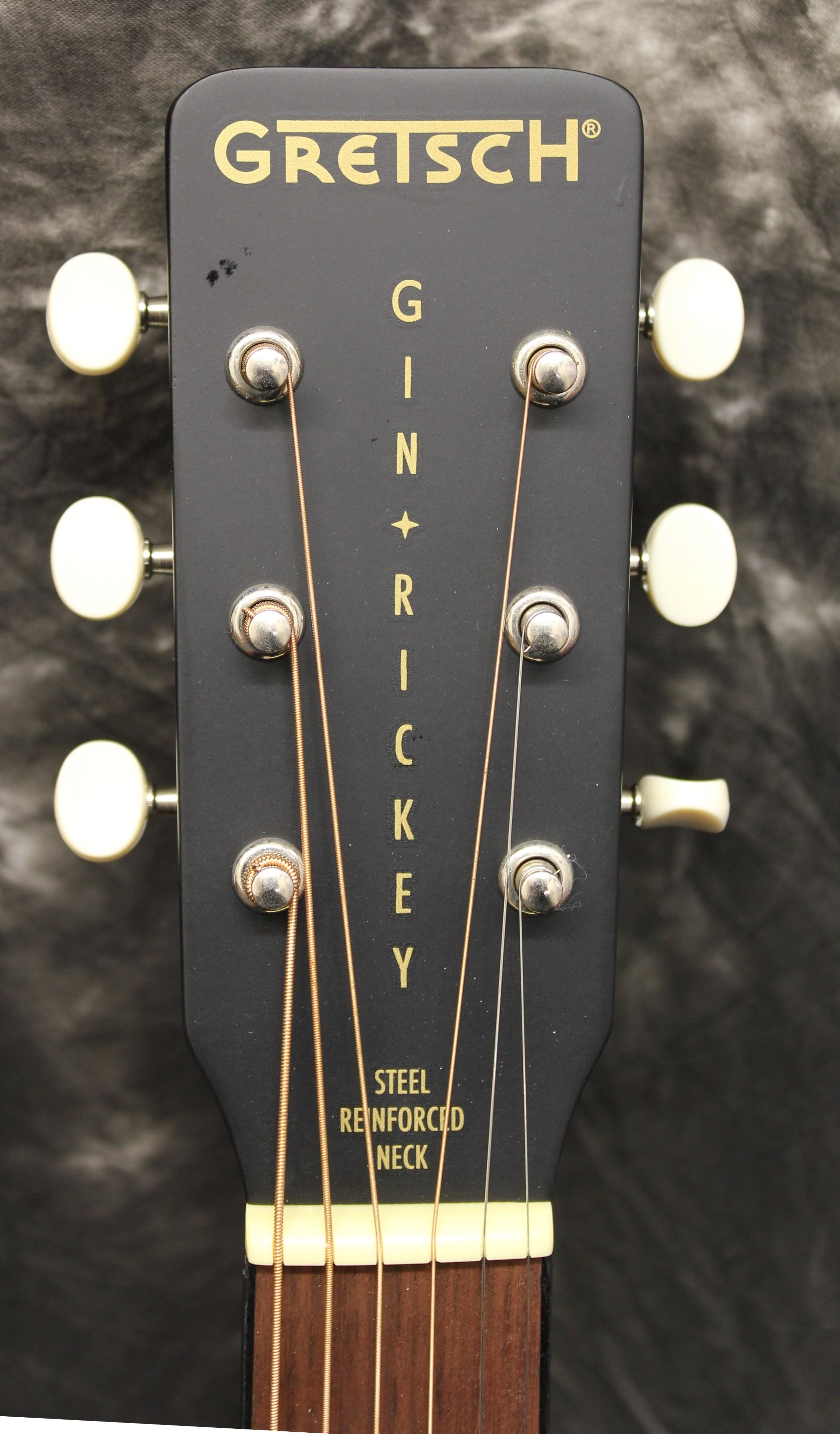 Gretsch G9520E Gin Rickey Acoustic-Electric Guitar, Smokestack Black