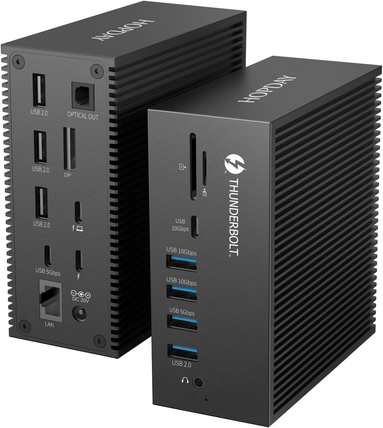 Docking Station, HOPDAY 10 in 1 Dual Display Laptop USB C Docking Station, USB C Hub Dock for MacBook & Windows ( HDMI, VGA, PD 100W, Ethernet, SD/TF Card Reader, Audio, 3 USB Ports) (10 in 1)