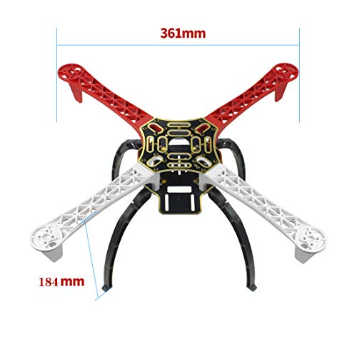QWinOut DIY 2.4G 8CH KK V2.3 F450 Frame RC Quadcopter 4-Axle UFO Unassembly Kit RTF/ARF Drone (KK FC Version)