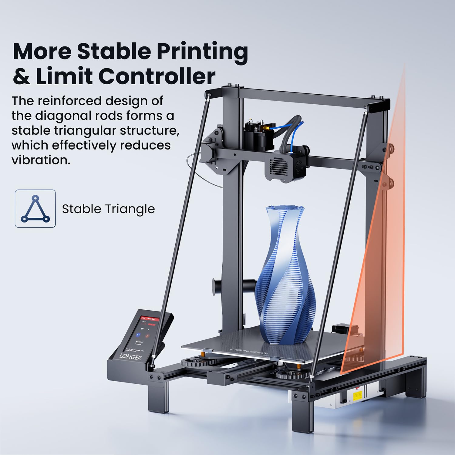 Longer LK5 Pro 3D Printer, FDM 3D Printer with Large Build Size 11.8x11.8x15.7in, 95% Pre-Assembled, Fully Open Source, Resume Printing, Silent Mainboard. Ideal for DIY Home and School Printing