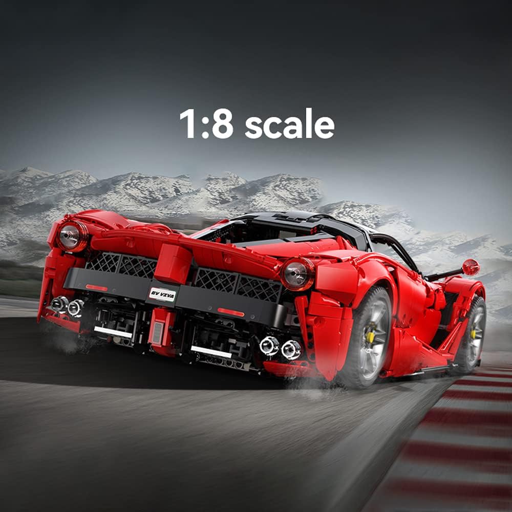 MISINI C61505W LaFer Supercar Building Set, 1:8 Scale Sports Car Building Blocks Kit for Adults, CADA Bricks Viva Hypercar, Collectible Motorsport MOC Car Toy Gift for Men Teens - 4739 Pcs