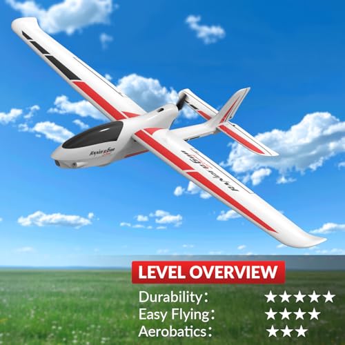 VOLANTEXRC RC Plane, 4CH Remote Control Glider Airplane RTF with 6-Axis Gyro, 3 Modes & Aerobatics Easy to Fly, 2.4GHz Radio Controlled Aircraft for Beginners, Boys & Adults, Ranger600 Stunt, Black