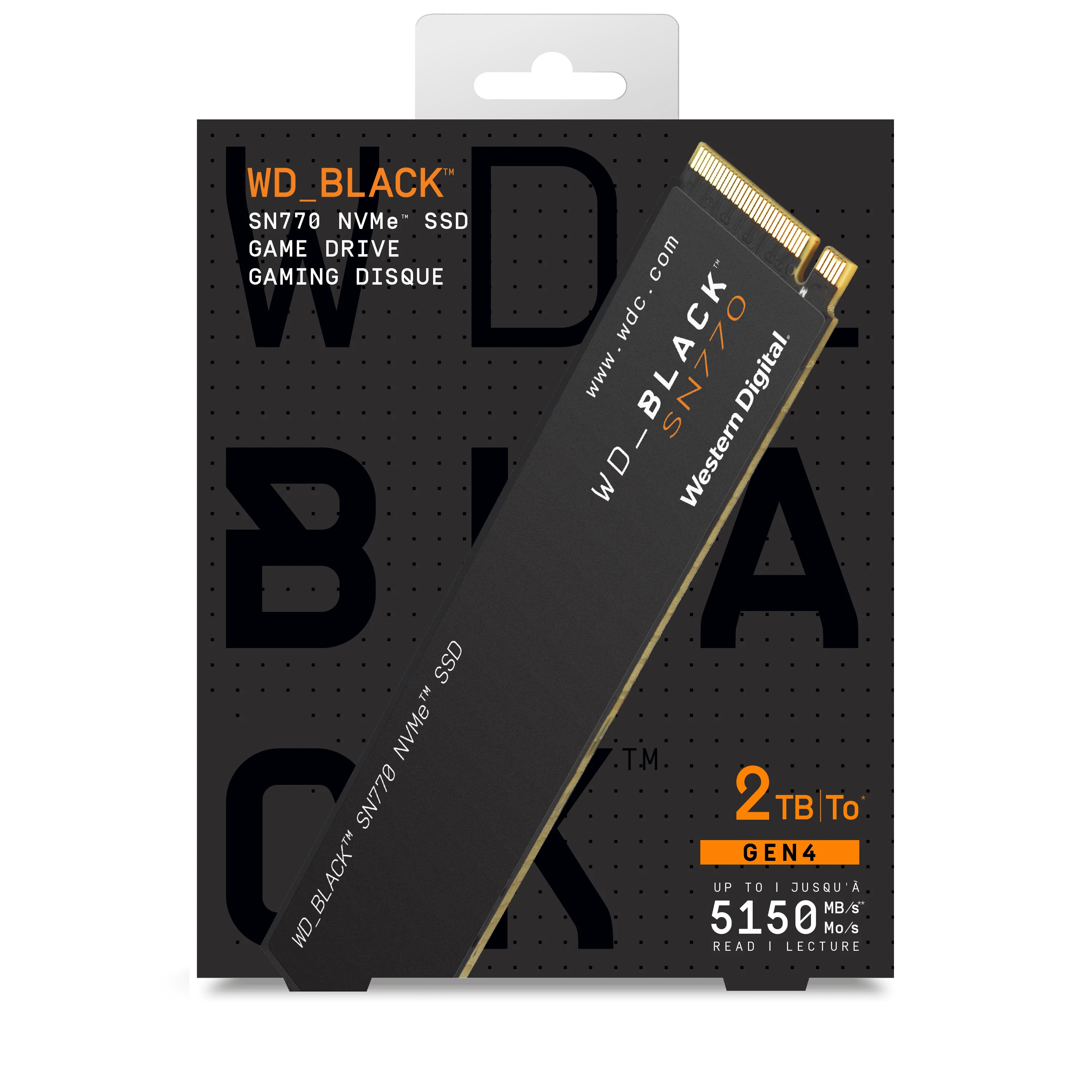 WD Black 1TB SN770 NVMe Internal Gaming SSD Solid State Drive - PCIe Gen4 , M.2 2280, up to 5,150 MB/s - WDBBDL0010BNC- WRWM