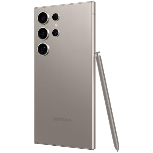 SAMSUNG Galaxy S24 Ultra Cell Phone, 512GB AI Smartphone, Unlocked Android, 200MP, 100x Zoom Cameras, Long Battery Life, S Pen, Global Version, 2024 - Titanium Gray