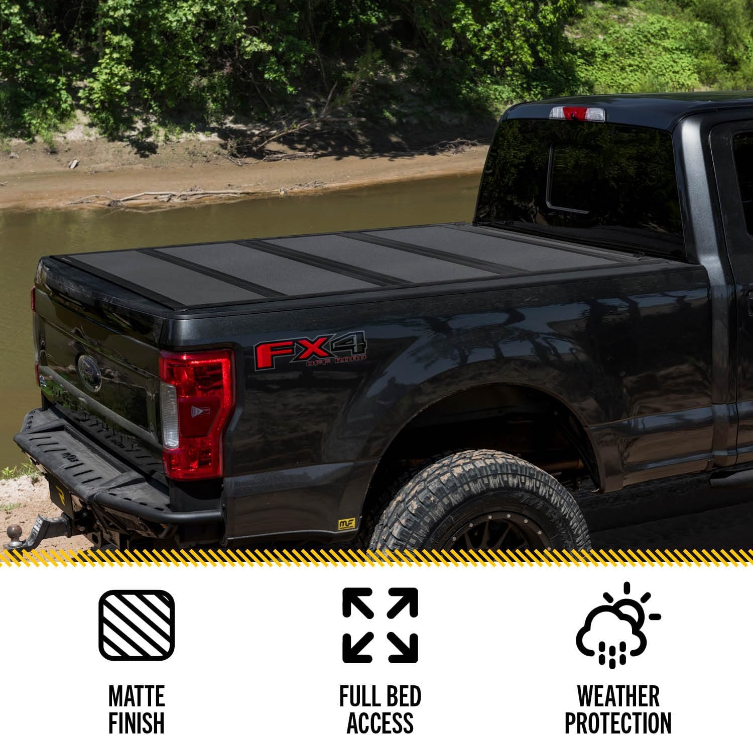 RealTruck BAK BAKFlip MX4 Hard Folding Truck Bed Tonneau Cover | 448426 | Fits 2016 - 2023 Toyota Tacoma w/ OE track system 5' 1" Bed (60.5")