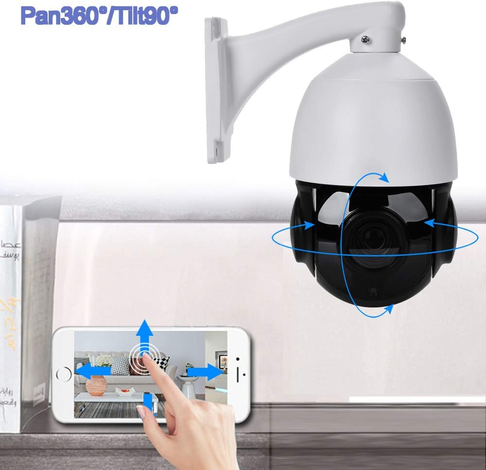 4K Outdoor PTZ IP POE 8MP Security IP Camera Pan Tilt 30xOptical Zoom Speed Dome 300FT IR Night Vision Motion Detection Remote View Two-Way Audio
