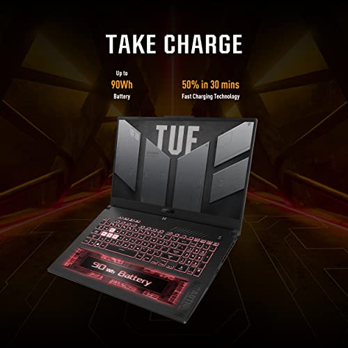 ASUS TUF Gaming A15 (2023) Gaming Laptop, 15.6” FHD 144Hz, 100% sRGB Display, GeForce RTX 4060, AMD Ryzen 7 7735HS, 16GB DDR5, 1TB PCIe SSD, Wi-Fi 6, Windows 11, FA507NV-EH74