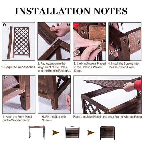 Ac Fence for Outside Unit, air Conditioner Fence 3 Panel, Plant Stand, Air Conditioner Privacy Fence Screen Outdoor, Free Standing Privacy Fence Panel, with Cross Grid, Privacy Panels for Outside