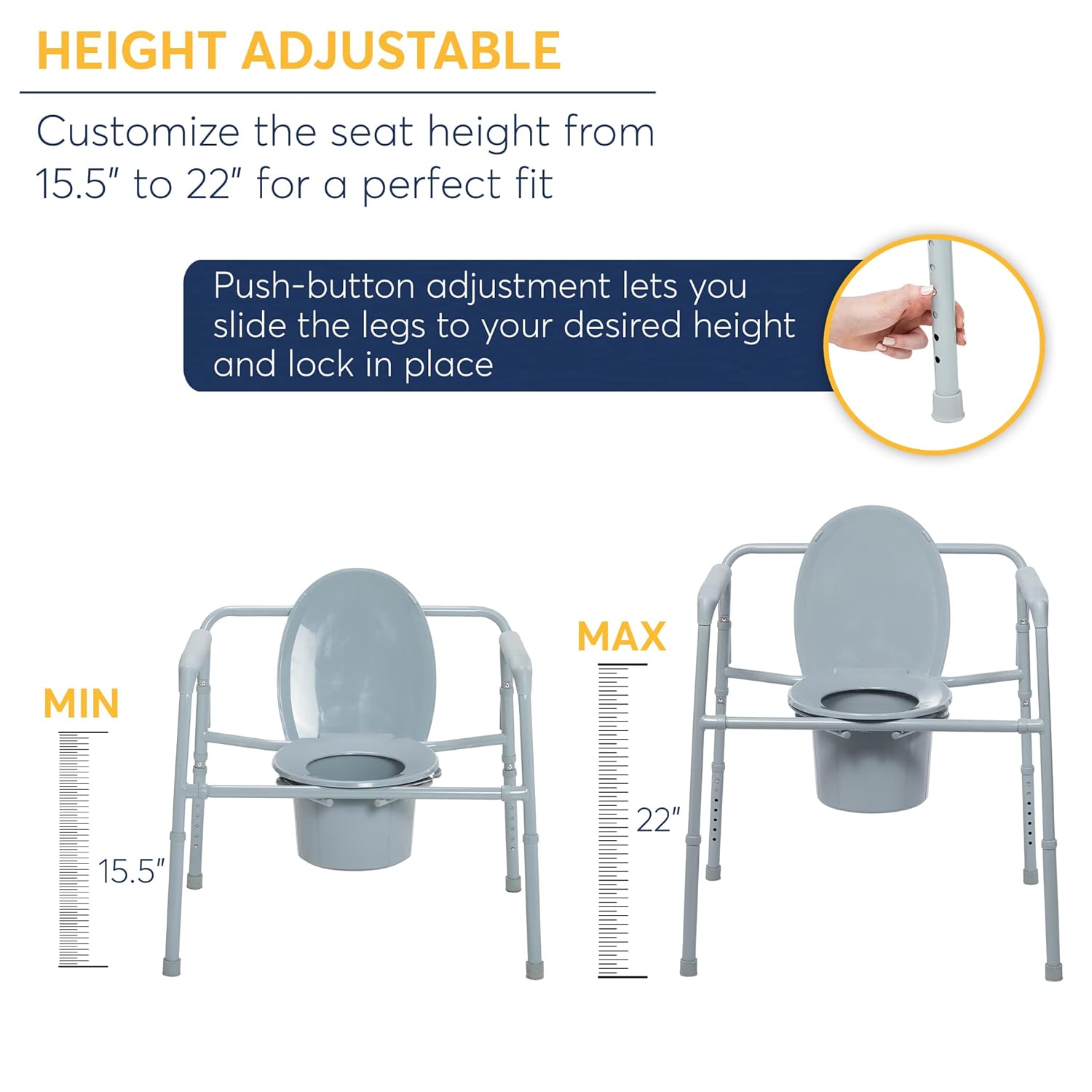 Drive 11117N-1 Medical Medical Bariatric Folding Commode