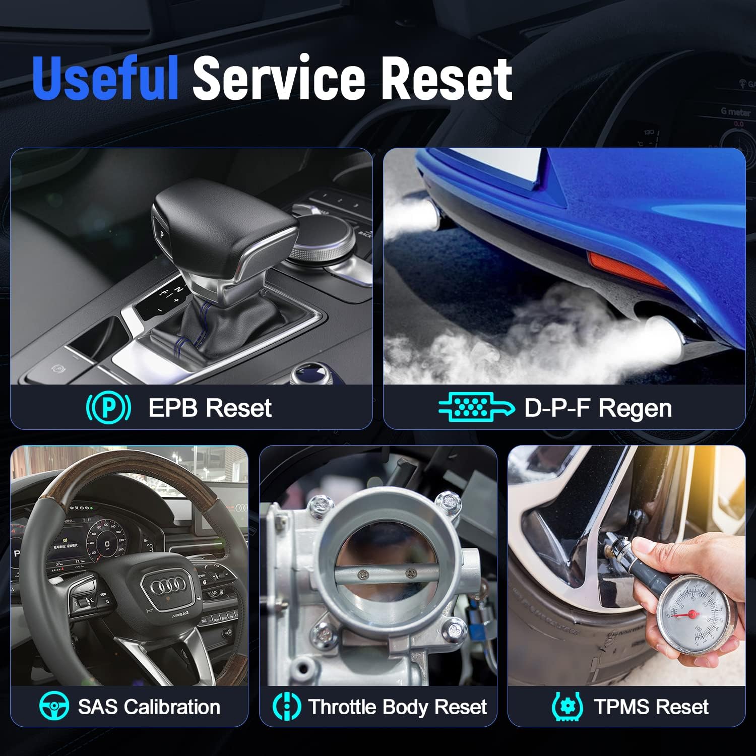 FOXWELL NT809 Bidirectional Scan Tool (2022 New Version), All System OBD2 Scanner with 30 Service Reset-ABS Bleeding/Oil Reset/EPB/SAS/TPMS/Throttle Body Relearn, Car Diagnostic Scanner for Cars