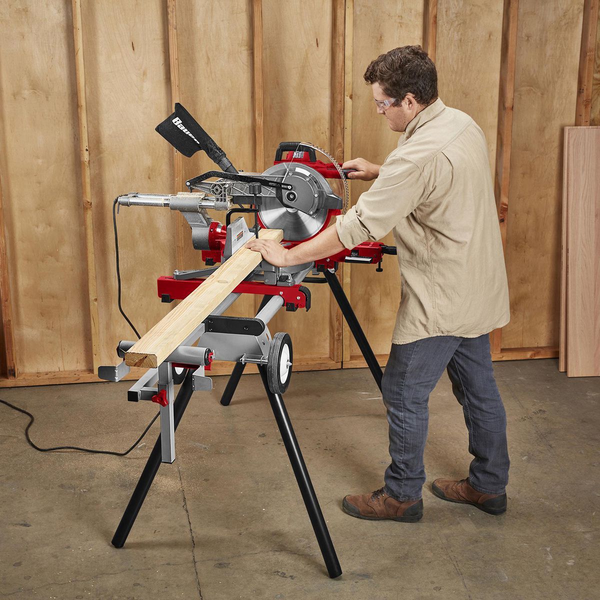BAUER 400 lb. Mobile Folding Miter Saw Stand