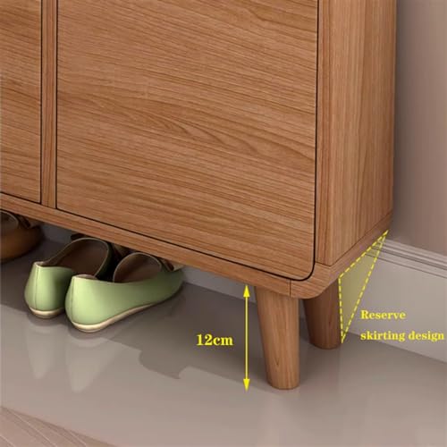 Shoe Racks/Shoe Shelf Organizer Shoe Cabinet, Wood Shoe Storage Cabinet with 3 Flip Drawers, Modern Slim Wooden Shoe Organizer Rack for Entryway Living Room Bedroom Shoe Rack for Entryway(50x18x120CM)