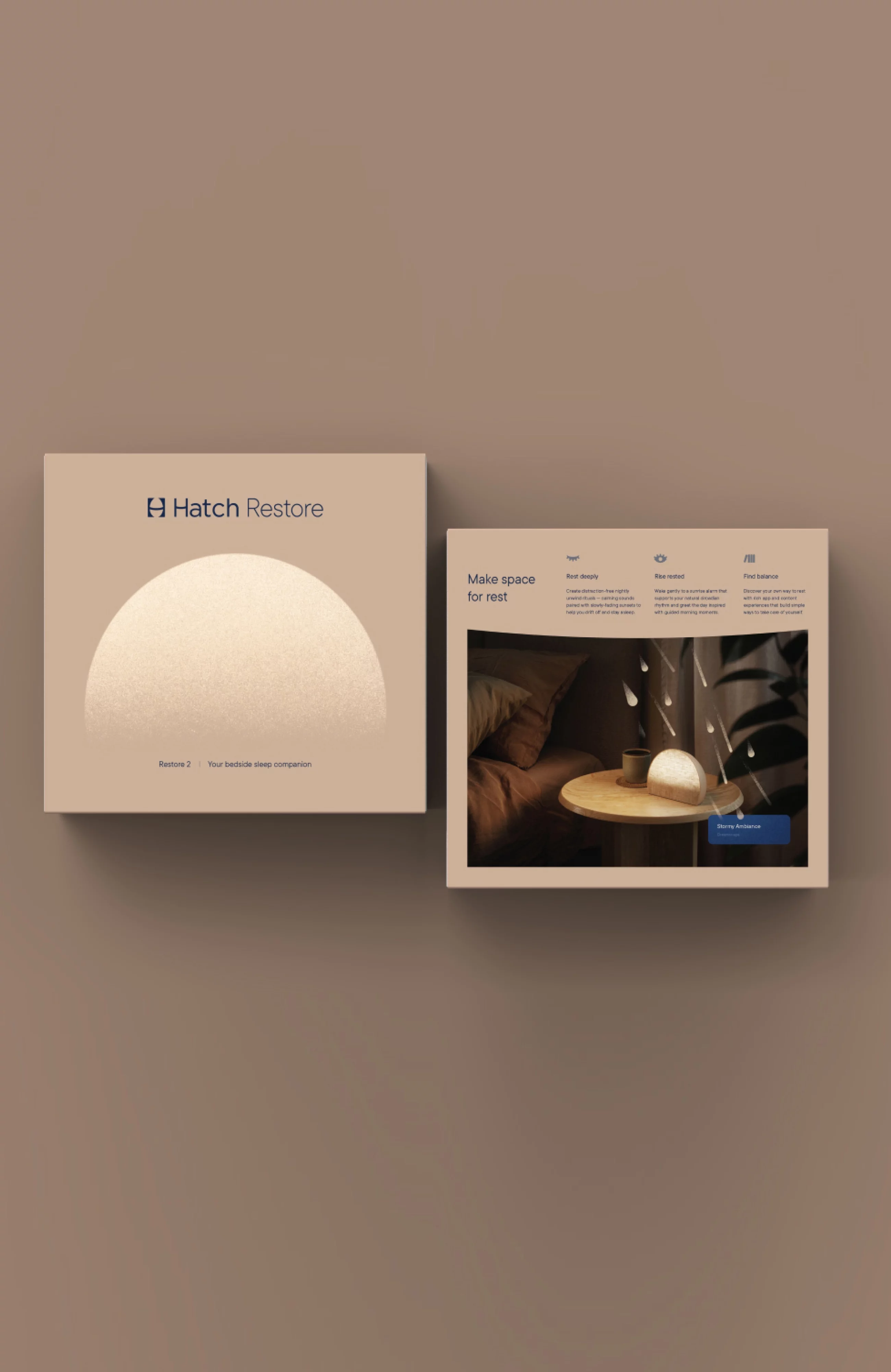Hatch Restore 2 Sunrise Alarm Clock, Sound Machine, Smart Light (Latte) ー Your Bedside Sleep Guide, White Noise, Custom Sleep Routines, Dimmable Clock, Deep Sleep, Gentle Alarm, Wake Up Rested