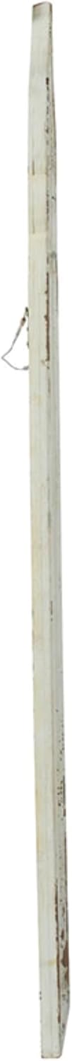 CC Home Furnishings Vintage Weathered White Full Length Floor Mirror - 6'