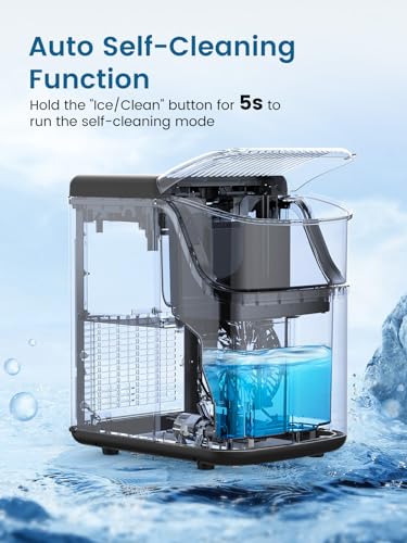 COWSAR Nugget Ice Makers Countertop, Soft Chewable Crushed Ice Maker Machine, Portable Pebble Ice Maker Countertop, 34Lbs/Day, Self-Cleaning, One-Button Operation Ice Machine