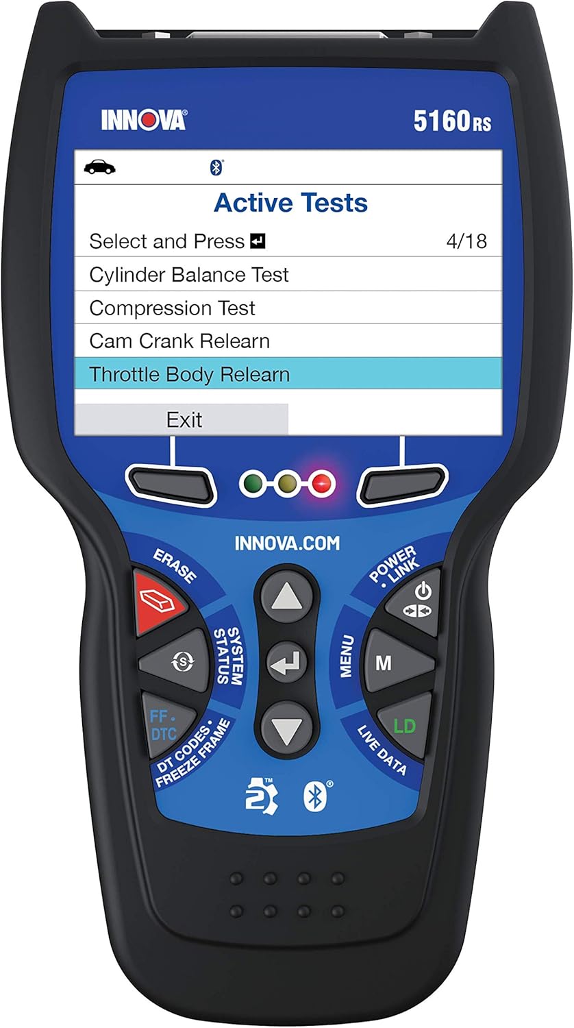 Innova 5160RS Pro OBD2 Scanner / Car Code Reader with ABS, SRS, Live Data, TPMS, Battery Test, and Service Light Reset