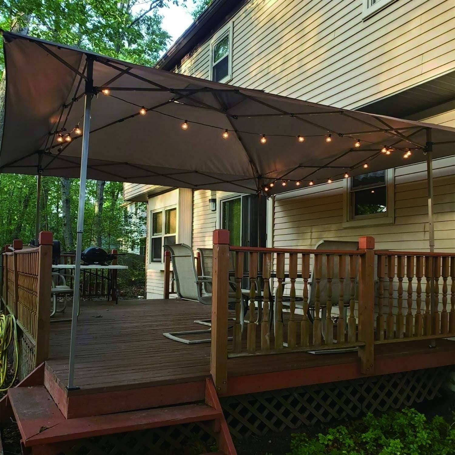 Phi Villa 13& x 13& Straight Leg Pop-Up Canopy Gazebo for Backyard, Party, 169