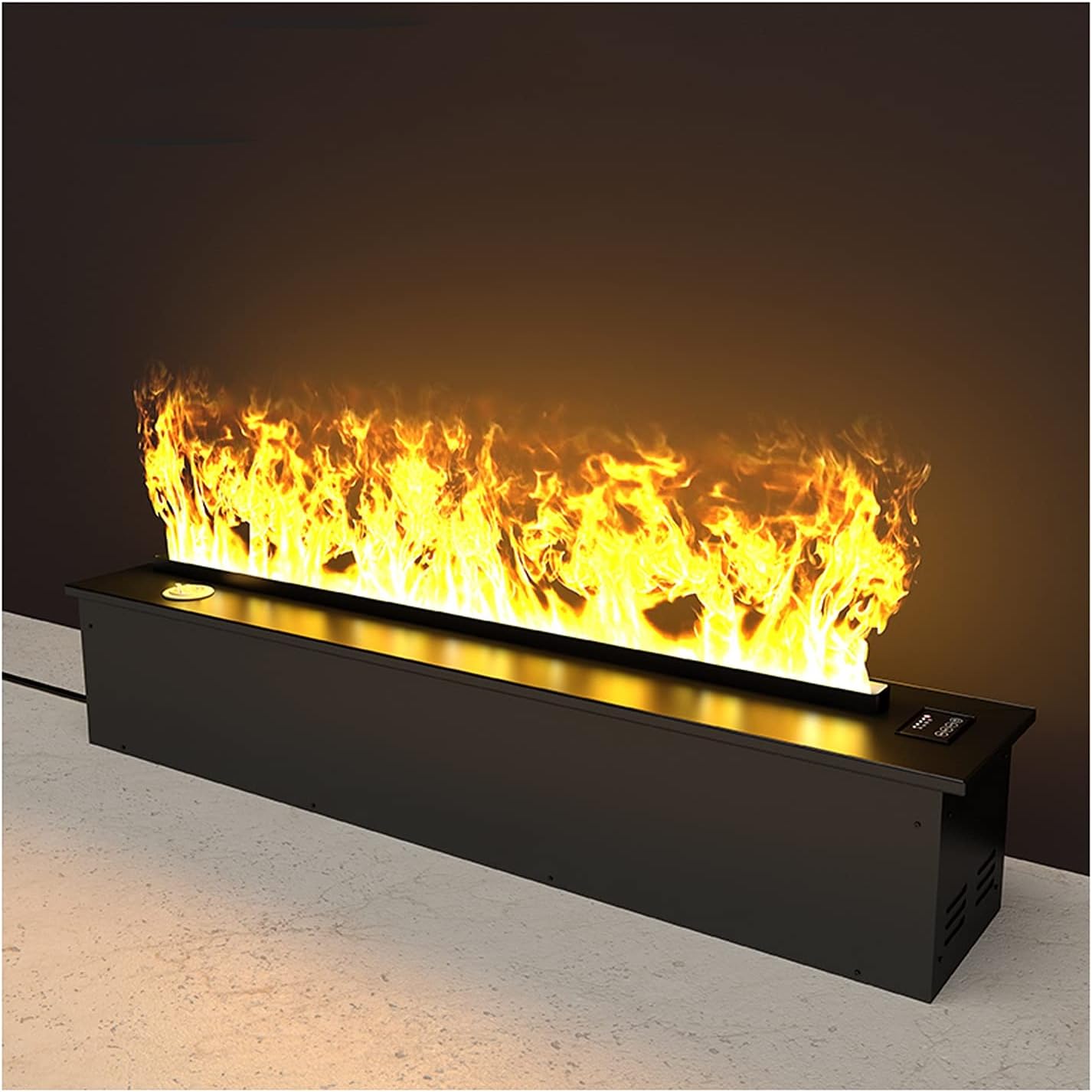 Electronic Fireplace Decorate 29.5-inch Wall Mount/Wall ?Insert Halogen Lamp Electric Fireplace with Automatic Water Filling Function and Flame Adjustment 3D Fire Effect Water Vapor Fireplace