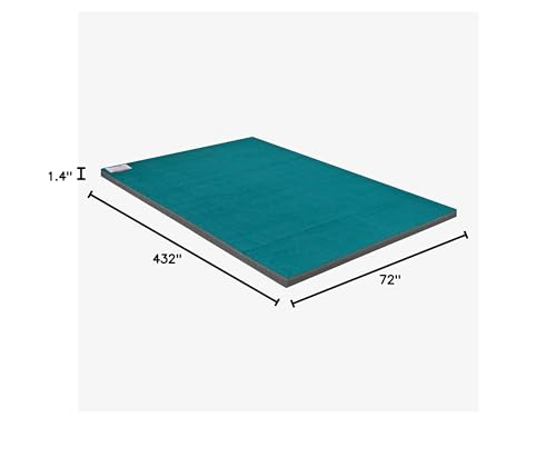 IncStores Cheer Mat | Rollout Gymnastics Mat with a Grippy Gym Carpet Top | Portable Cheerleading Gym Mats for Home Workout and Practice