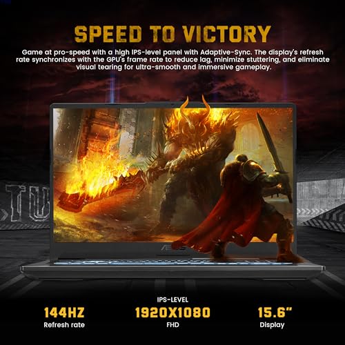 Asus TUF F15 Gaming Laptop 15.6"" FHD 144Hz Intel 14-Core i7-12700H (Beat i9-11950H) 16GB RAM 1TB SSD GeForce RTX 4070 8GB Graphic Backlit Thunderbolt 4 USB-C Win11 + HDMI Cable, Grey