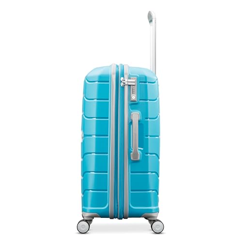 Samsonite Freeform 21-Inch Hardside Carry-On Luggage - Hardshell Carry-On Suitcase - TSA, Airline-Approved - Expandable Hard Shell, Smooth Rolling Spinner Wheels for Lightweight Travel - Navy