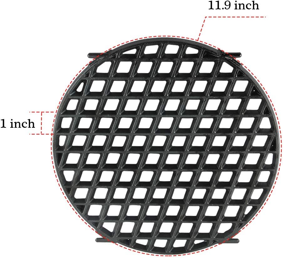 Cast Iron Sear Grate Replacement for Weber 8834 Gourmet BBQ System 22.5 Weber Charcoal Grills,12-Inch Diameter Pre-seasoned