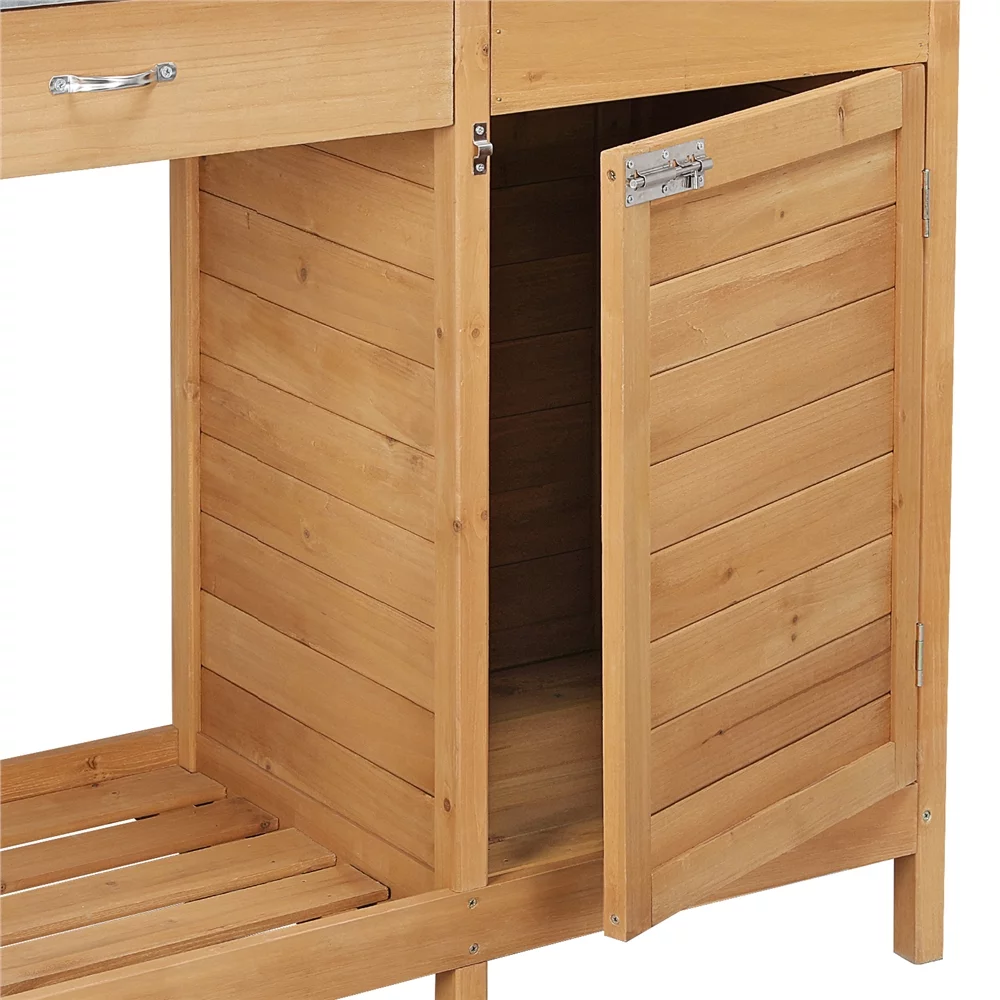 Yaheetech Garden Potting Bench W/Cabinet Drawer Open Shelf