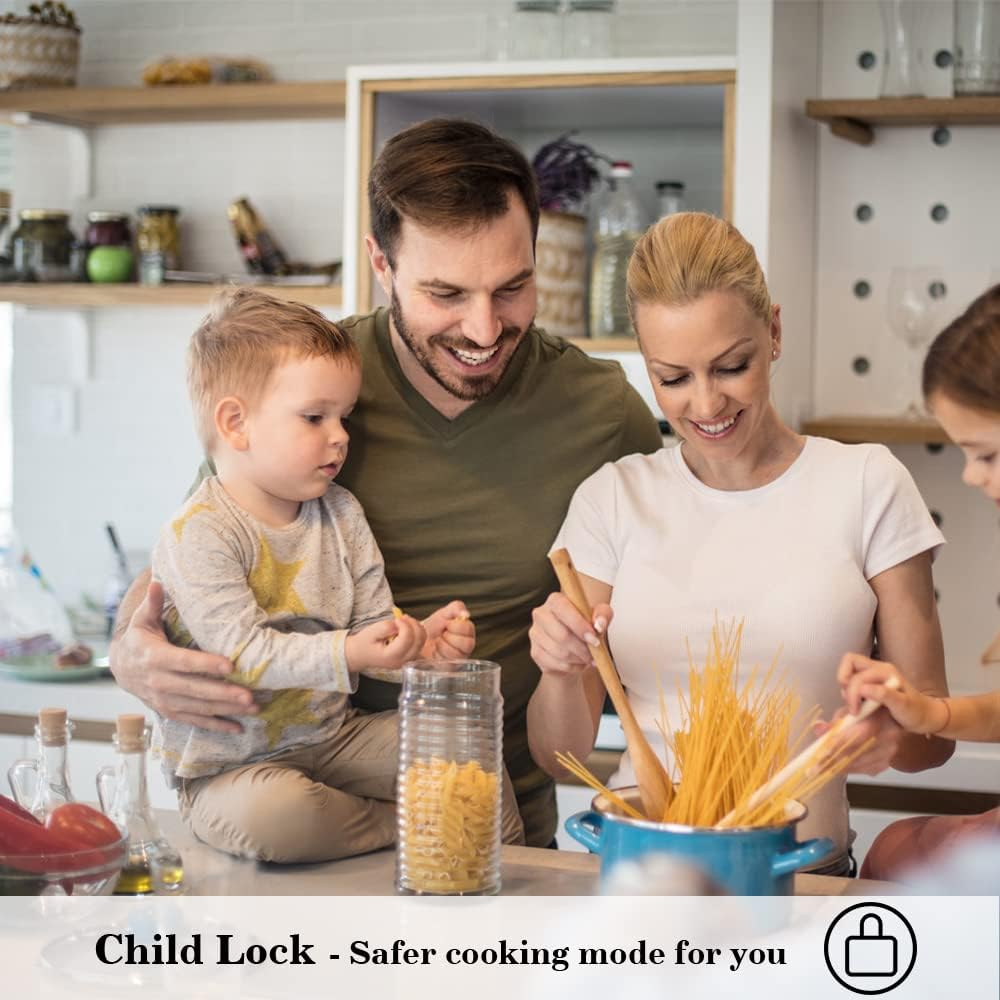 COVERCOOK Induction Cooktop 24 Inch, Built in Cooker Electric Hot Plate 4 Zones with 2 Flex Zones for Grill Plate BBQ, Power Boost, Child Safety Lock, Touch Control, Black 7200W