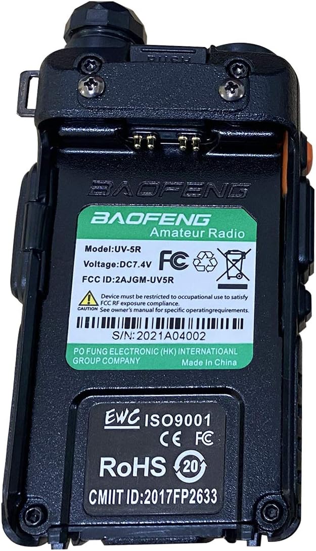 2 Pack Baofeng UV-5R Two Way Radio Portable Rechargeable Long Range Two Way Radio Handheld Walkie Talkie with 2 Pack 771 Antenna (Black) Pack of 2