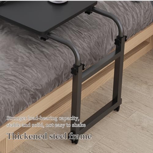 Bed Desk Over The Bed Table with Wheels Overbed Table Over The Bed Desk Over Bed Table Mobile Desk Bed Table with Wheels Computer Table for Bed Overbed Table with Wheels Adjustable Height Black
