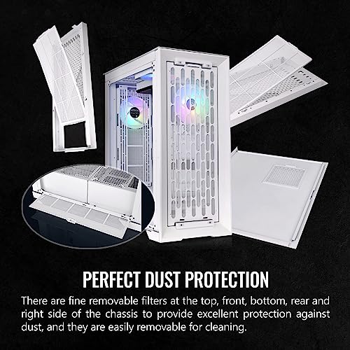 Thermaltake CTE T500 TG ARGB E-ATX Full Tower with Centralized Thermal Efficiency Design; 3x140mm CT140 ARGB Fans Pre-Installed; Tempered Glass Front & Side Panel; CA-1X8-00F1WN-01; White