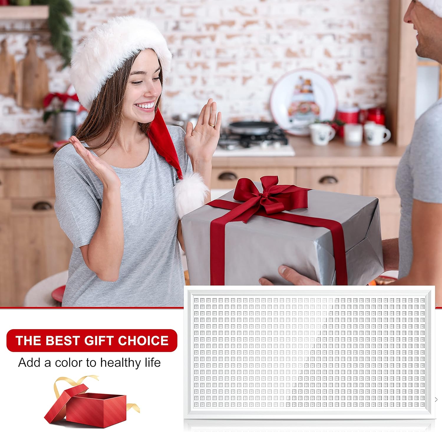 Allisable Red Light Therapy Panel, Deep Red Light 660nm for Face and Skin(646 LEDs)